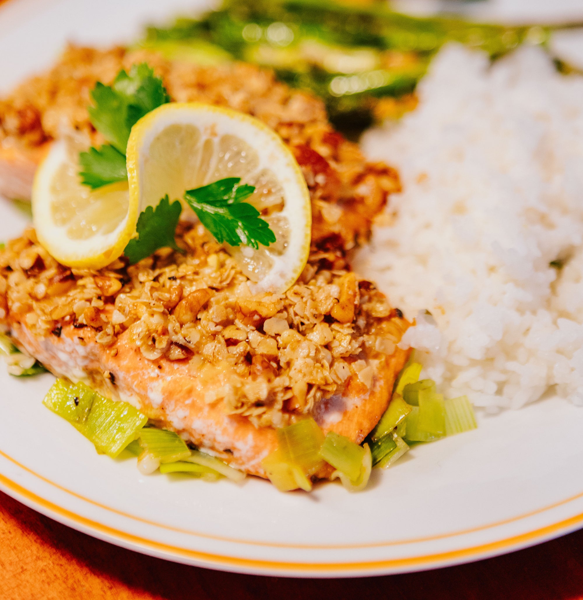 OAT CRUSTED BAKED SALMON