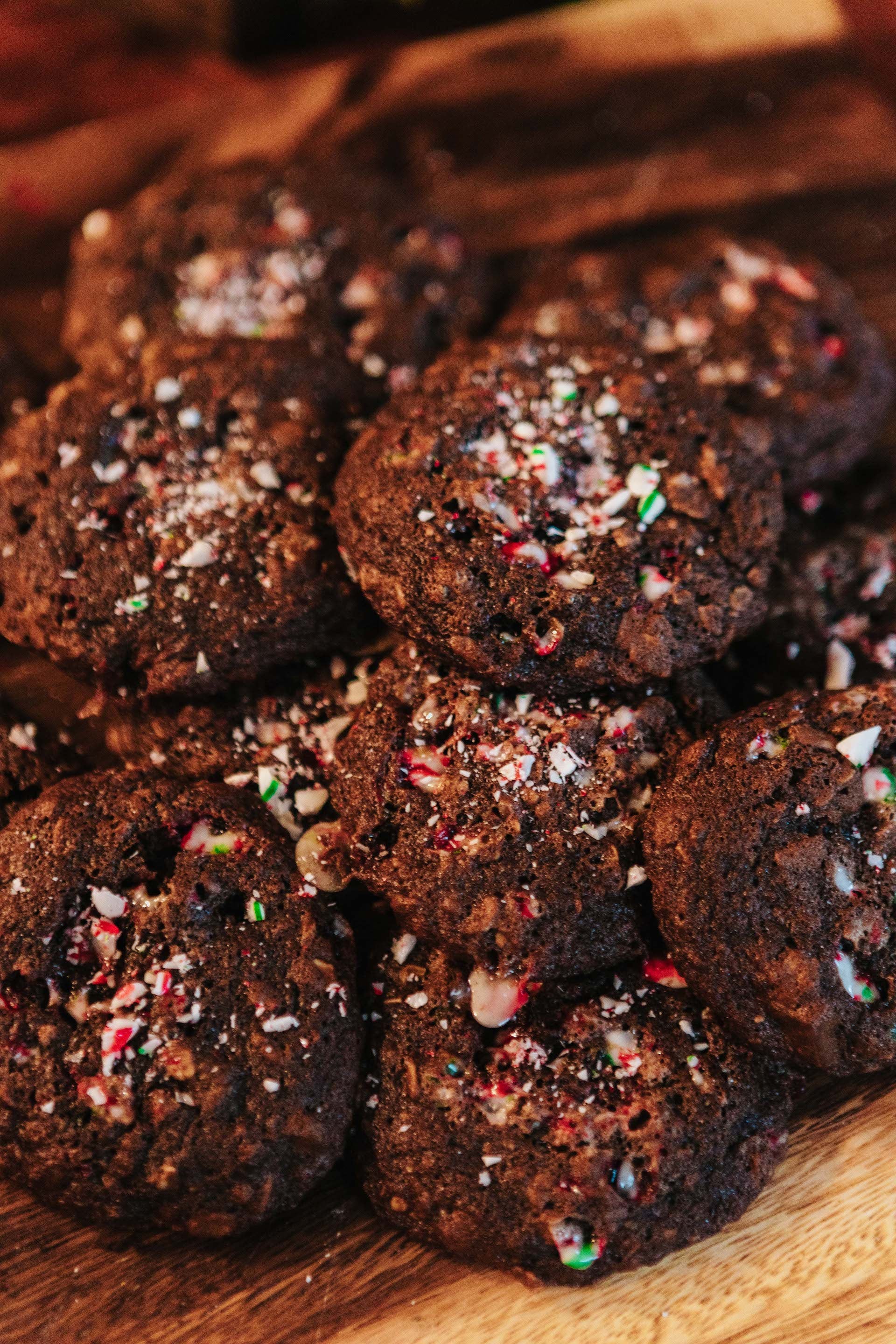 Choco-Peppermint Oatmeal Cookies