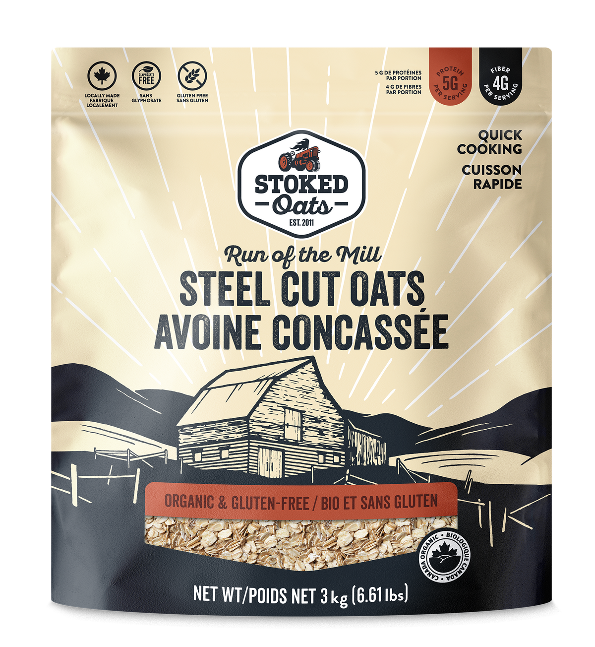 Run of the Mill Steel Cut Oats 3KG (6.61LB)