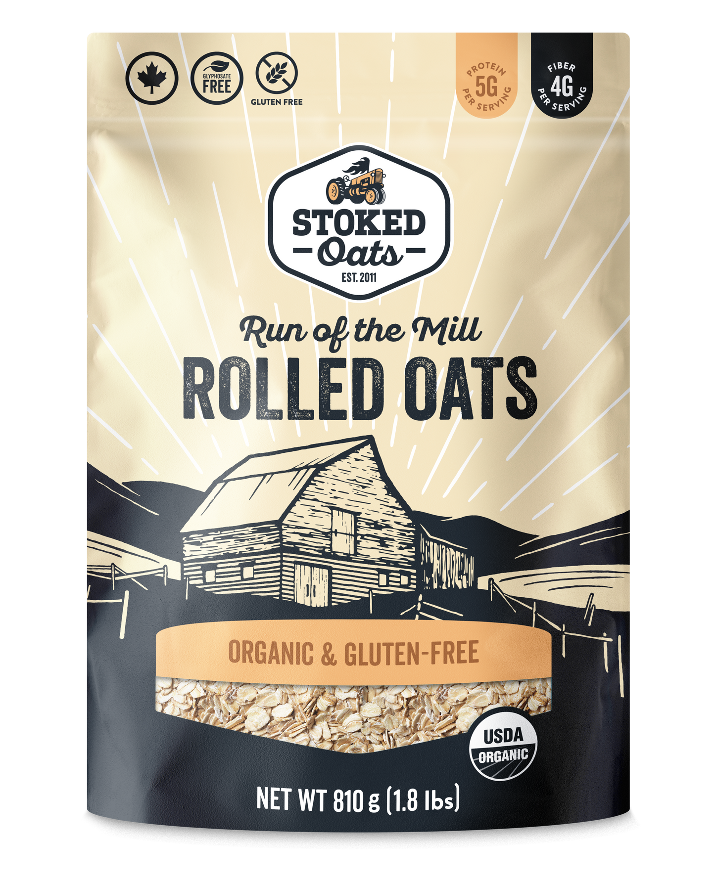 Flocons d'avoine du moulin 1,8 lb